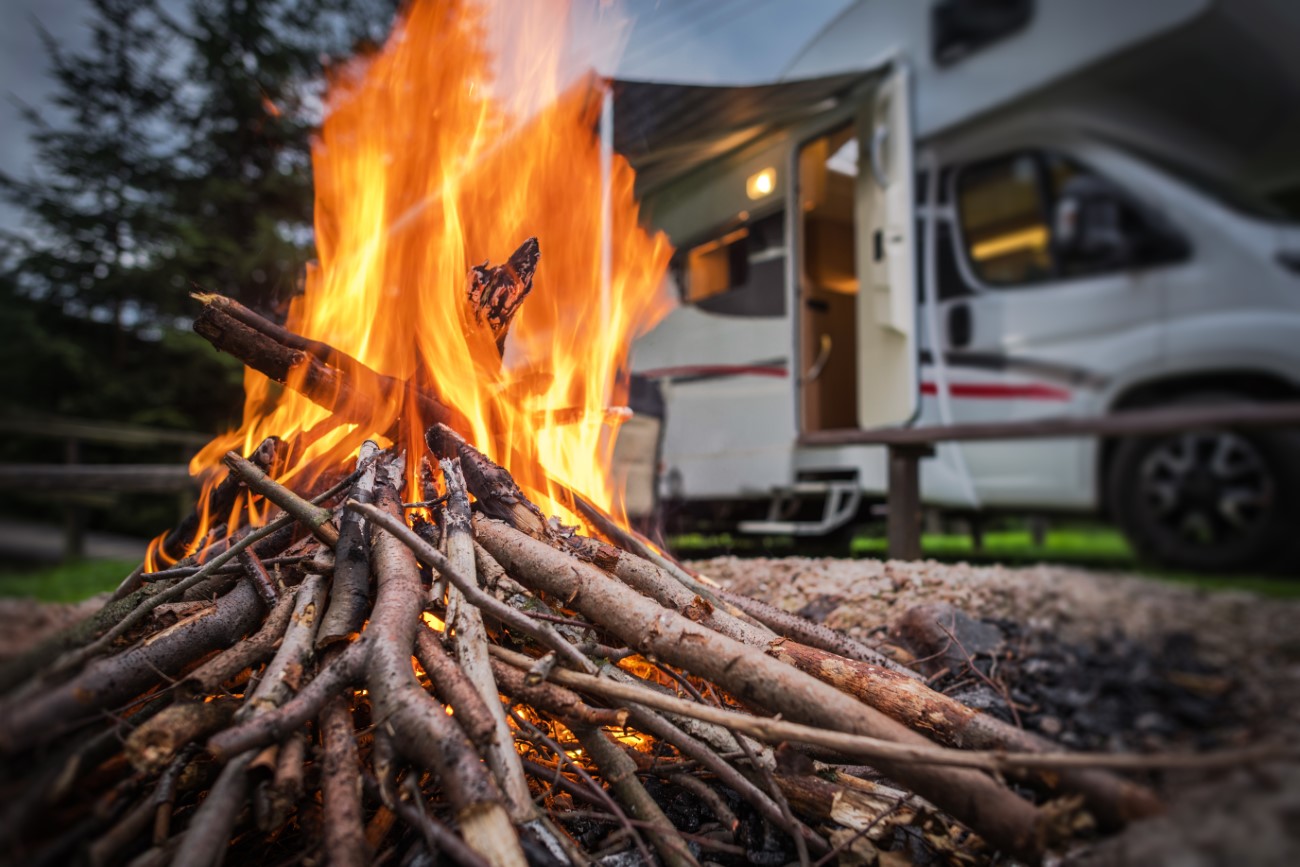 RV Park Camping Fire