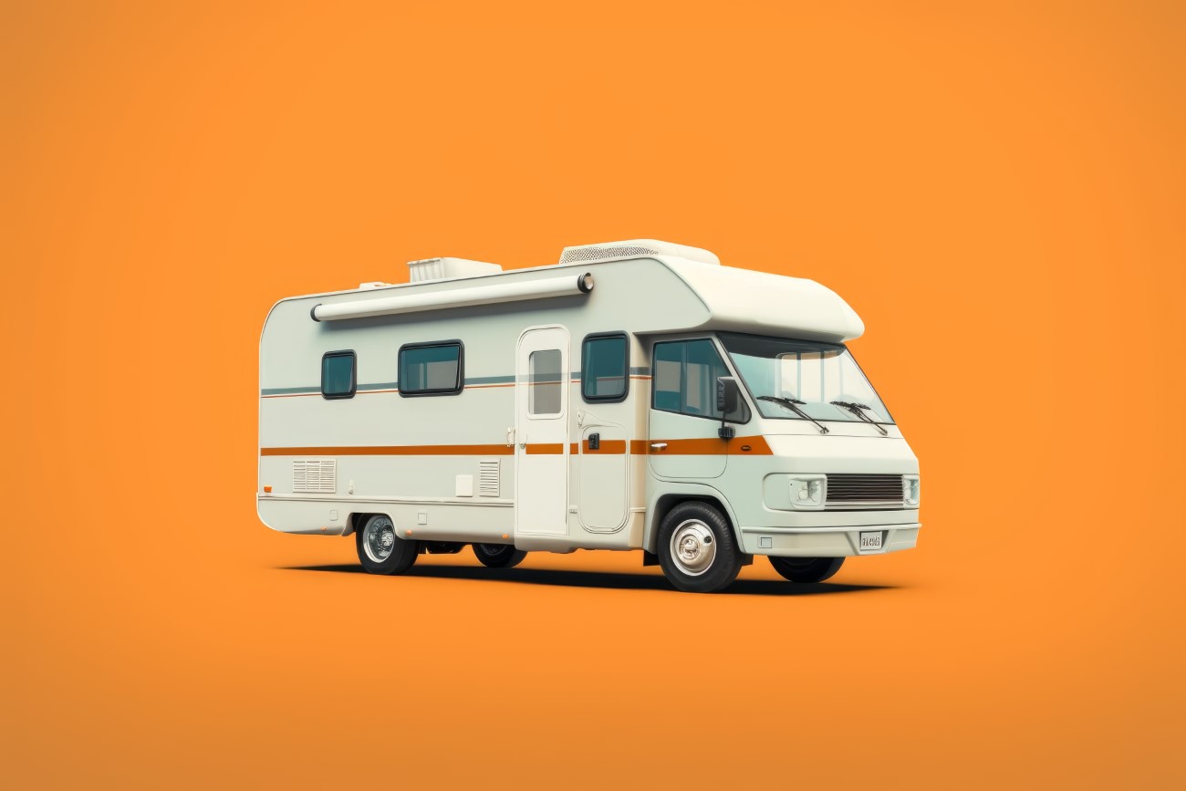 Motorhome background. Generate Ai