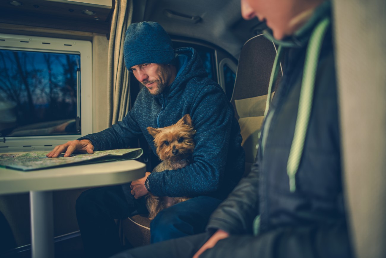 Couples with Dog RV Travel